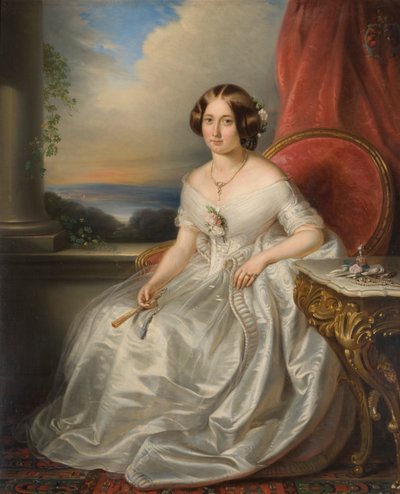 Porträt einer Dame, 1846 von Adrianus Wulffaert